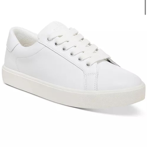 Sam Edelman White Ethyl Lace-Up Low-Top Leather Sneakers- W 9.5 - Picture 1 of 8
